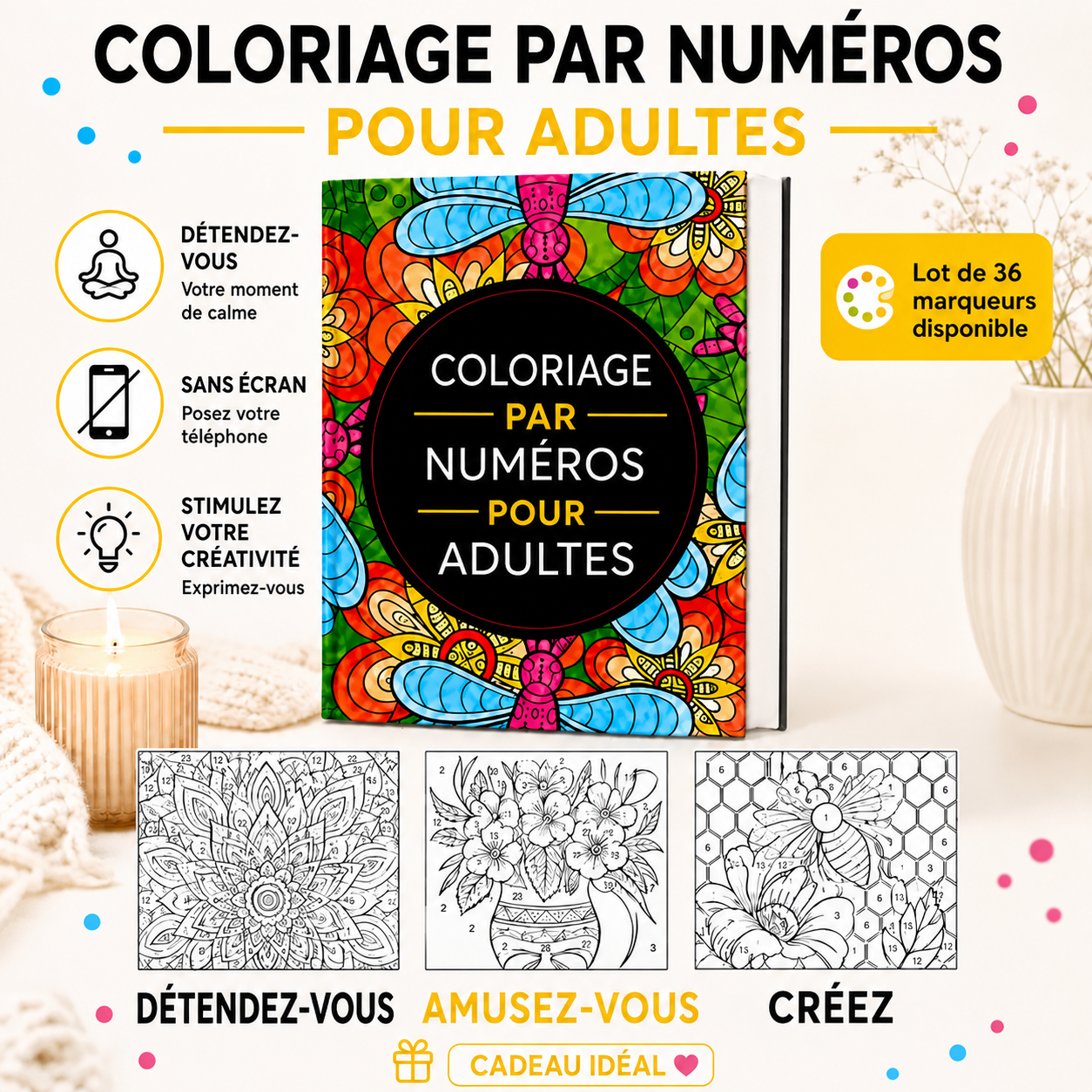 Livre de coloriage par numéros