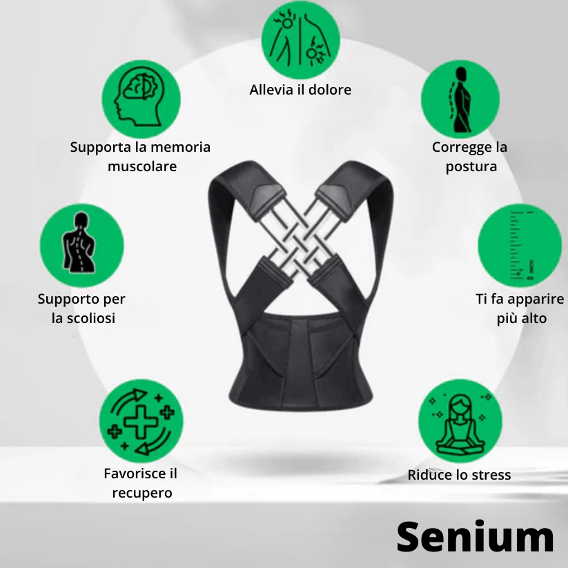 Cintura SENIUM™ – Allevia il dolore alla schiena e migliora la postura
