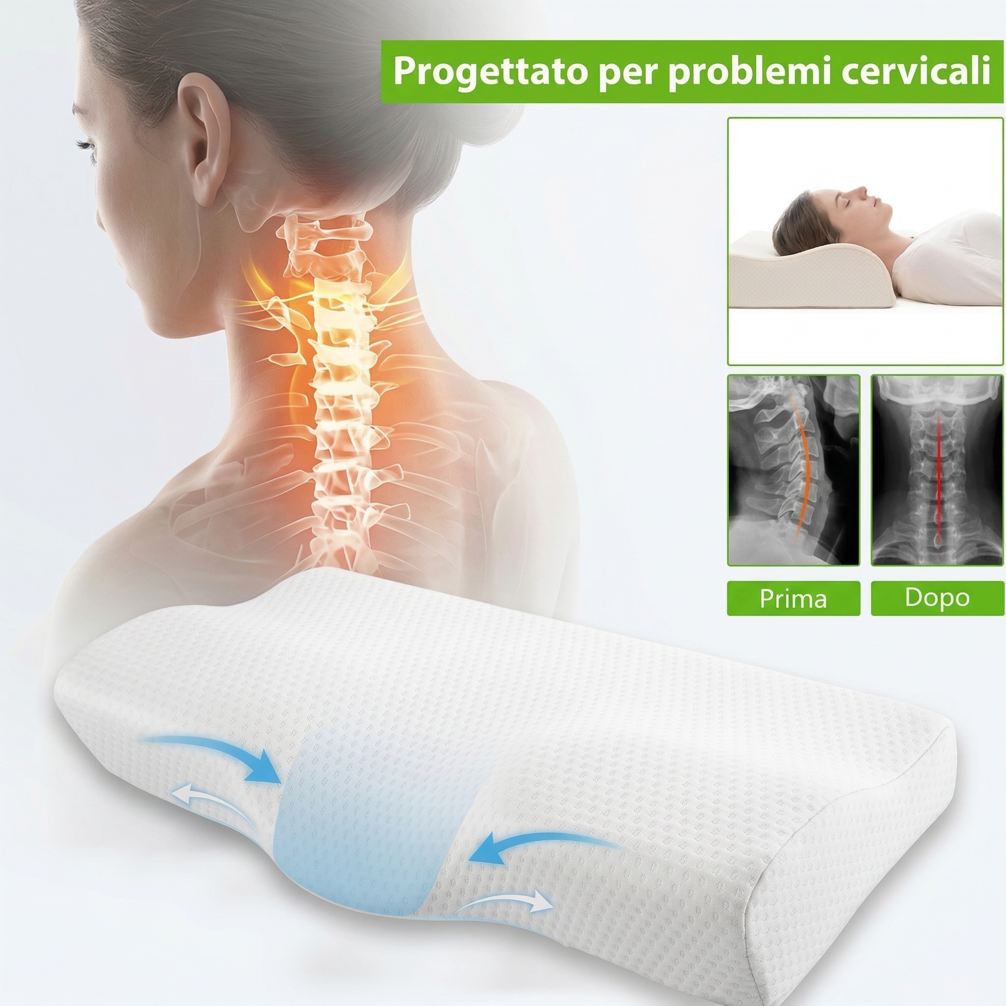 Oreiller thérapeutique cervical