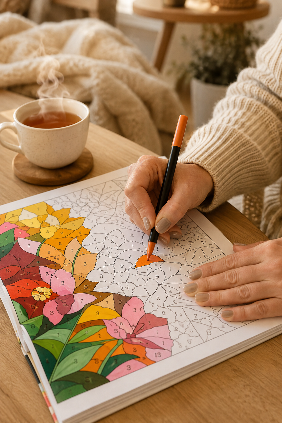 Coloriage par numeros en cours